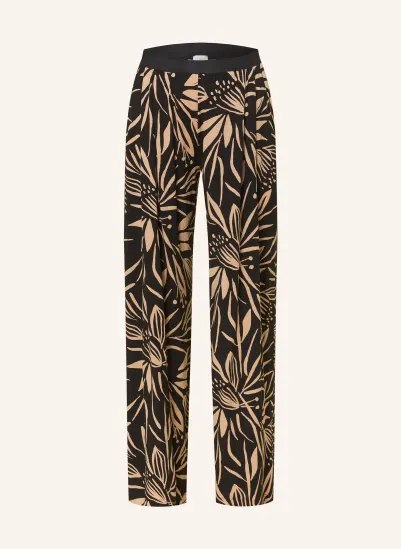 mey Schlafhose Serie VIVID BLOOM SCHWARZ / BEIGE