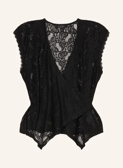 ALLSAINTS VERA Lace Wrap-Style Top