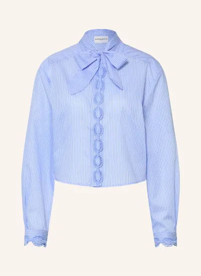 CLAUDIE PIERLOT Bluzka z odpinanym kokardką i koronką