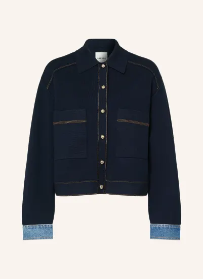 SANDRO Jacke in Jeansoptik im Materialmix