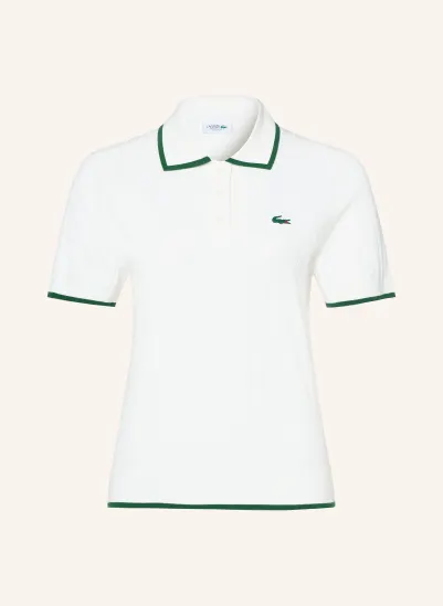 LACOSTE Funktions-Poloshirt WEISS / DUNKELGRÜN