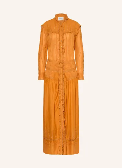 MARANT ÉTOILE LONIE Dress with Ruffles and Openwork Lace