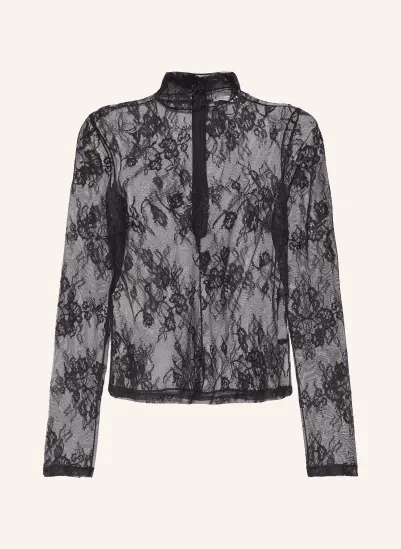 PATRIZIA PEPE Long-sleeve shirt with lace detail