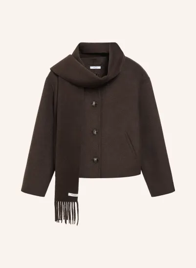 COMMA Kastenjacke DUNKELBRAUN