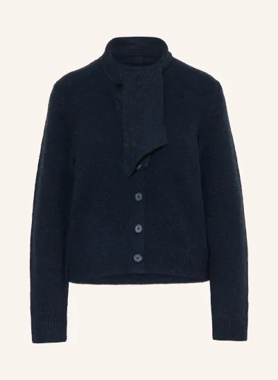 Part Two Strickjacke CHANIEPW mit Alpaka und abnehmbarem Schal DUNKELBLAU