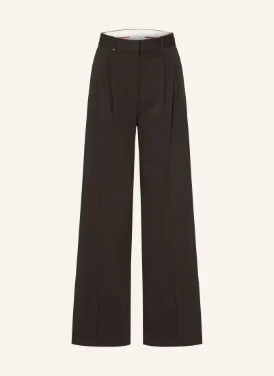 TOMMY HILFIGER Marlenehose DUNKELBRAUN
