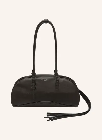 LIEBESKIND Schultertasche FRIEDA MEDIUM DUNKELBRAUN / SILBER