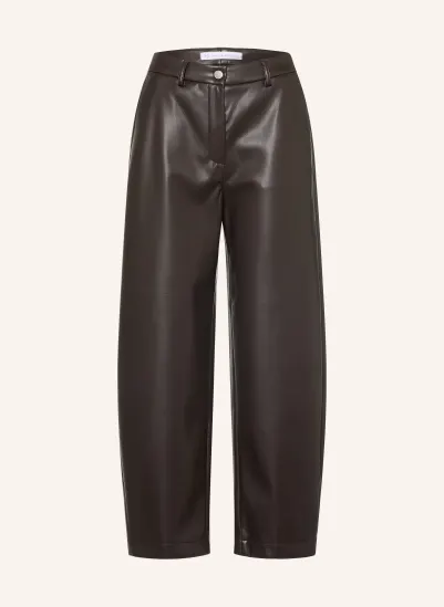 RAFFAELLO ROSSI PHIBI 7/8-length trousers in leather-look design
