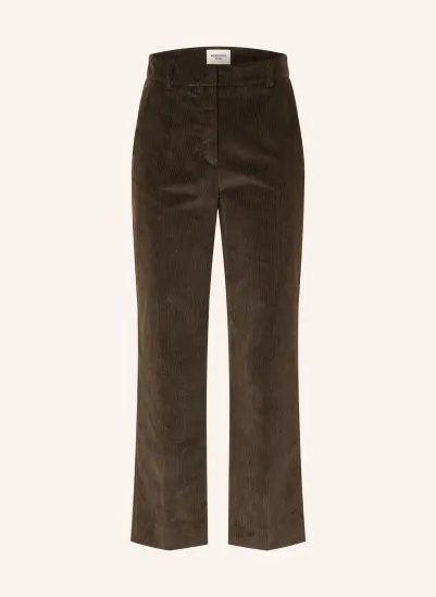 WEEKEND Max Mara 7/8-Hose MARRUCA aus Cord DUNKELBRAUN