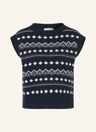 WEEKEND Max Mara Pullunder SAVANA DUNKELBLAU / WEISS