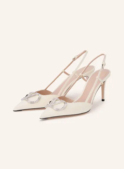 VALENTINO GARAVANI VLOGO SIGNATURE Slingback pumps with Rhinestones
