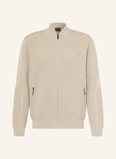 BOSS Jacke ICONS70 im Materialmix HELLBRAUN