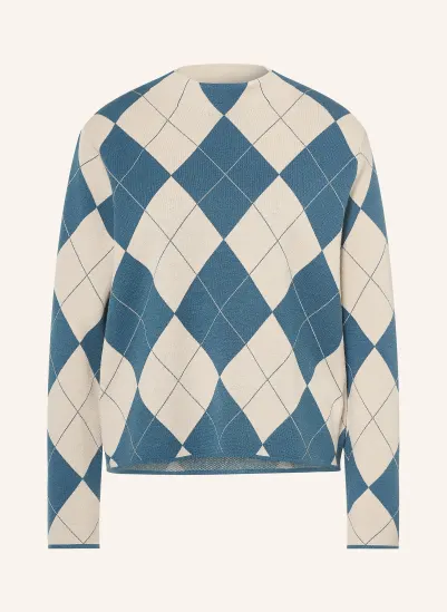 COMMA Pullover PETROL / CREME