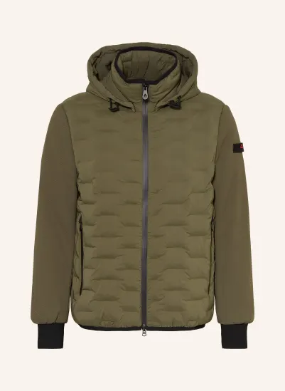 PEUTEREY Steppjacke HOLZER im Materialmix KHAKI / SCHWARZ