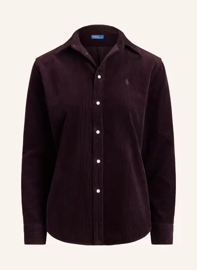 POLO RALPH LAUREN Hemdbluse aus Cord DUNKELROT