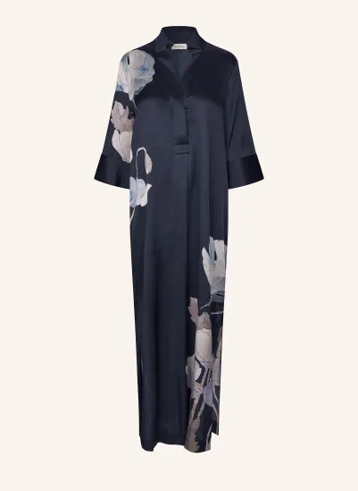 dea kudibal Kleid HELGA mit Seide und 3/4-Arm DUNKELBLAU / ROSÉ / BLAUGRAU