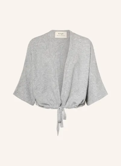 Miss Lagotte Strickjacke mit 3/4-Arm HELLGRAU