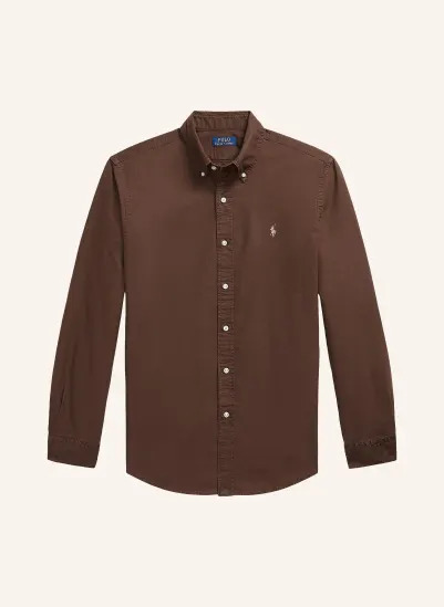 POLO RALPH LAUREN Oxfordhemd Custom Fit DUNKELBRAUN