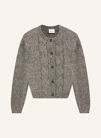 COMMA Strickjacke DUNKELGRAU / HELLGRAU