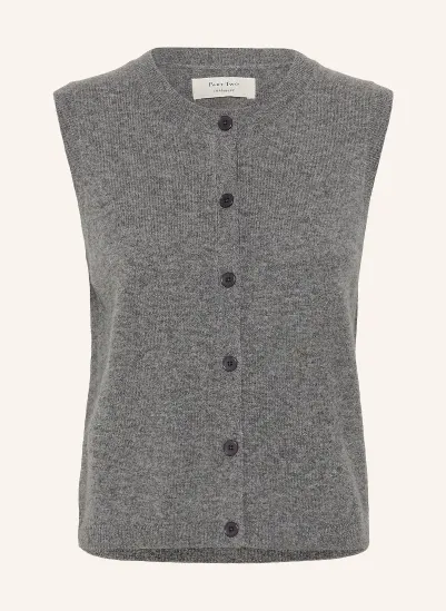 Part Two Strickweste CANIAPW aus Cashmere DUNKELGRAU