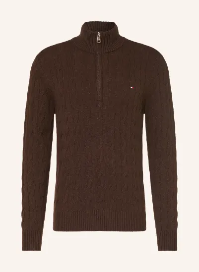 TOMMY HILFIGER Troyer DUNKELBRAUN