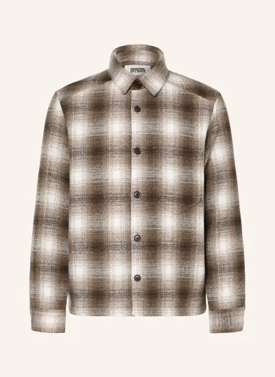 DRYKORN Overjacket DIEGGO DUNKELBRAUN / BRAUN / ECRU