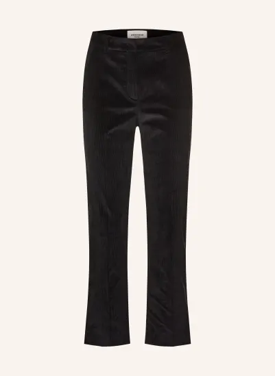 WEEKEND Max Mara 7/8-Hose MARRUCA aus Cord SCHWARZ