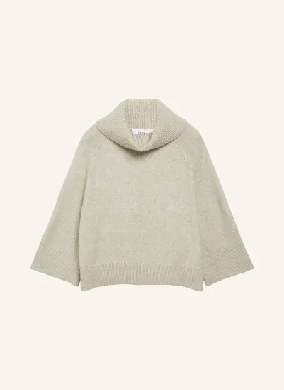 COMMA Rollkragenpullover mit 3/4-Arm BEIGE