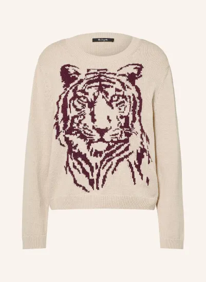 Miss Lagotte Pullover CREME / DUNKELLILA