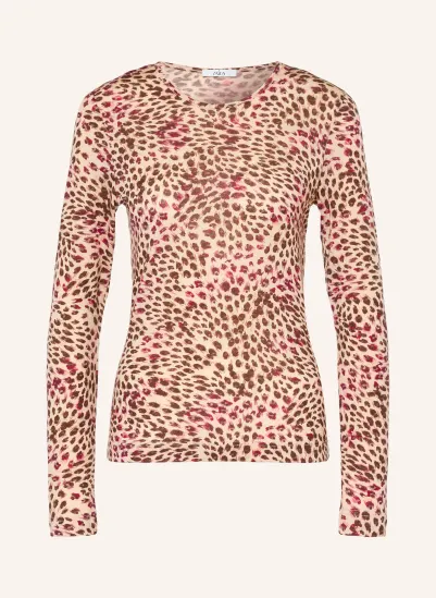 ZAÍDA Longsleeve BRAUN / CAMEL / DUNKELROT