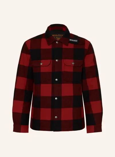 WOOLRICH Overjacket ROT / SCHWARZ
