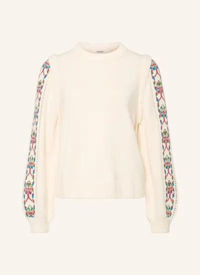 ba&sh Pullover ELDA ECRU / LILA / GRÜN