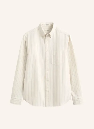 GANT Oxfordhemd Slim Fit CREME / GRAU / HELLORANGE