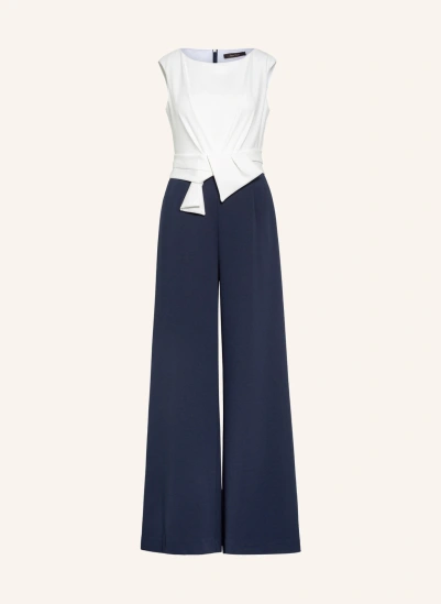 Vera Mont Jumpsuit WEISS / DUNKELBLAU