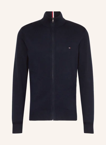 TOMMY HILFIGER Strickjacke DUNKELBLAU