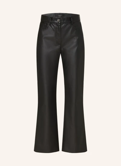 WEEKEND Max Mara Hose CALIFFO in Lederoptik SCHWARZ