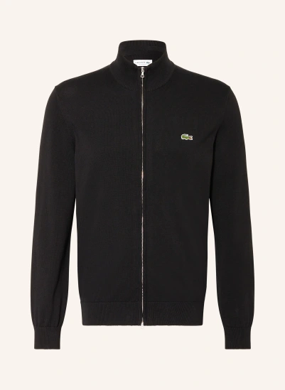 LACOSTE Strickjacke SCHWARZ