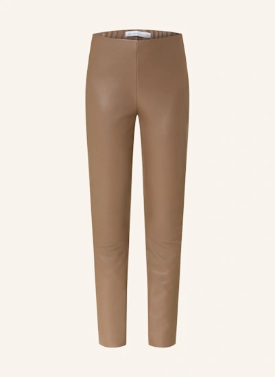 RAFFAELLO ROSSI Leggings RESA in Lederoptik BRAUN