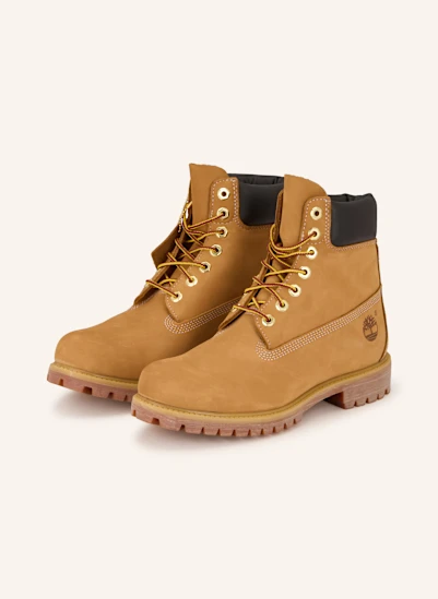 Timberland Schnürboots PREMIUM 6 INCH CAMEL / DUNKELBRAUN