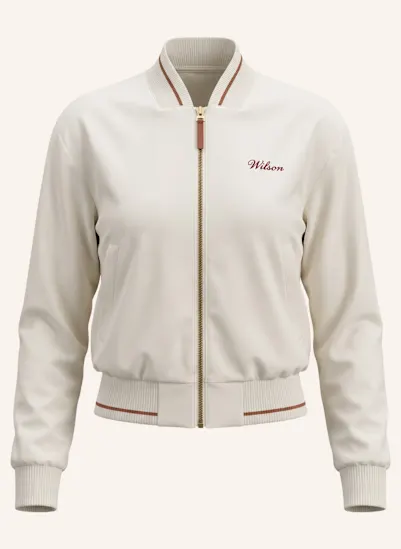 Wilson Bomberjacke W PENN BOMBER BEIGE / WEISS