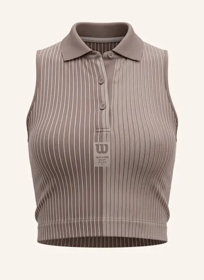 Wilson Top W TOPSPIN SEAMLESS POLO SE 2.0 BRAUN
