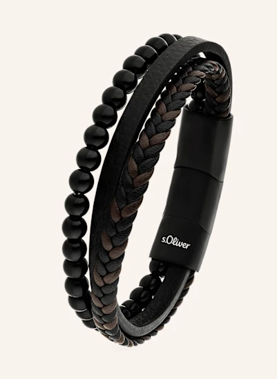 s.Oliver Armband  aus  Echtleder