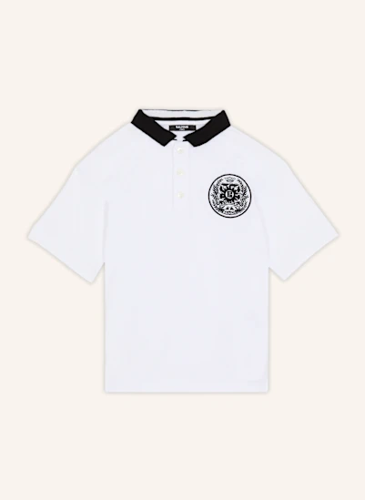 BALMAIN Poloshirt mit Écusson-Print