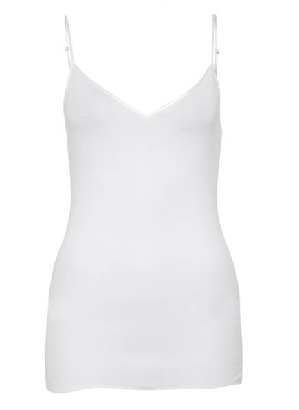 Seamless Spaghettiträger top Hanro White Cotton YqwKUABzx