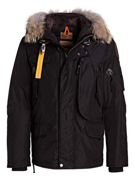 Abnehmbarem Right Echtfellbesatz Hand Parajumpers Daunenjacke Mit Schwarz 1UfxqqHFw