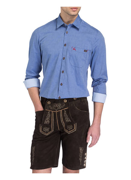 Wensky Meliert Trachtenhemd amp; Spieth Blau Slim Fit Filsen xnzBPw8