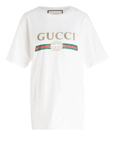 Gucci Men's Blue/Beige Linen Vintage Striped Long Sleeve T-Shirt $ $ 00 Gucci Children's White Cotton Jersey Floral Heart Shirt Months.