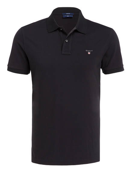 GANT Piqué-Poloshirt, Farbe: SCHWARZ (Bild 1)