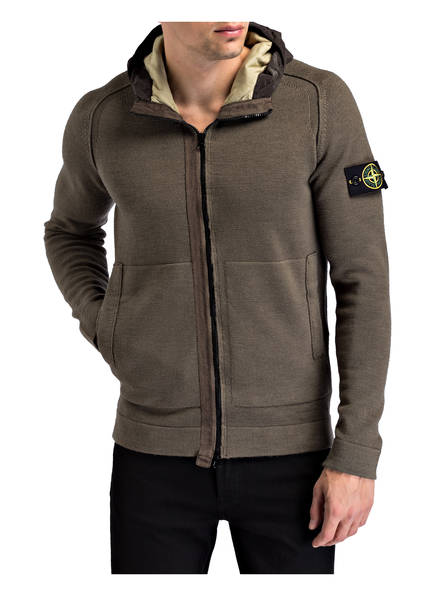 Stone Stone Oliv Island Island Strickjacke PnT6wxwaq