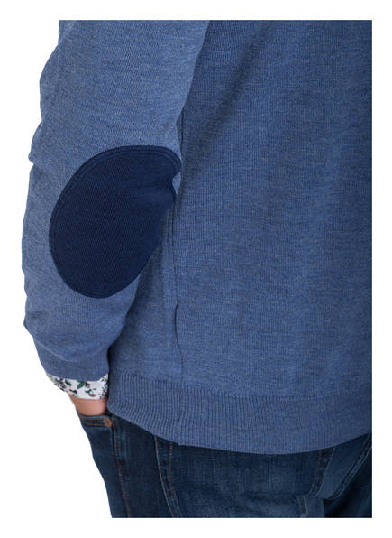 Stenströms Ellbogen Mit Feinstrickpullover Meliert patches Blau raUzFwq